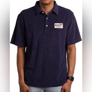 Men's Swingjuice navy terry polo shirt- size Large- NWT!